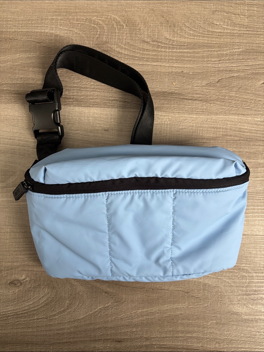 Calpak Light Blue Crossbody Sling Bag with Black Strap